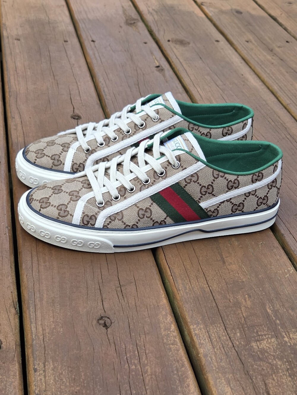 GUCCI 1977 Canvas Sneaker (Men's Size 8/Fits Like a US Size 9) - Worn Once - Picture 2 of 16